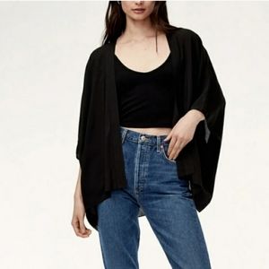 Talula Aritzia Black Fawkner Kimono